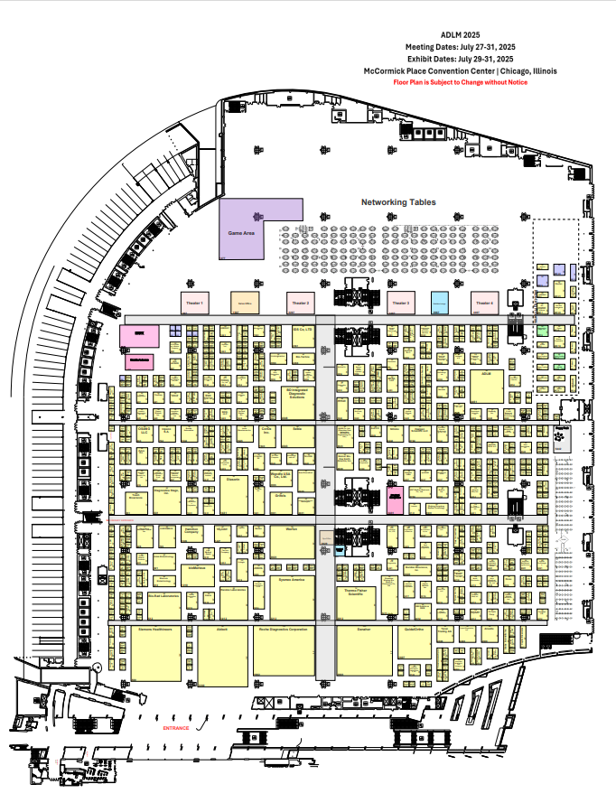 ADLM 2025 floor plan